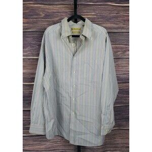 Roundtree & Yorke Gold Label Dress Shirt Women's Big 2X Striped Non Iron